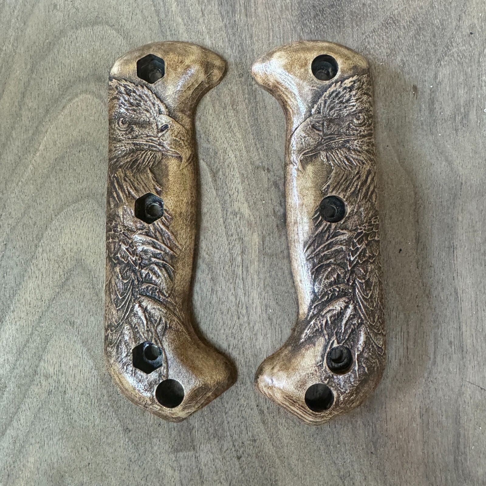 Eagle scales for Ka-Bar Becker bk-2 bk-7 bk-9 / custom scales / made in USA