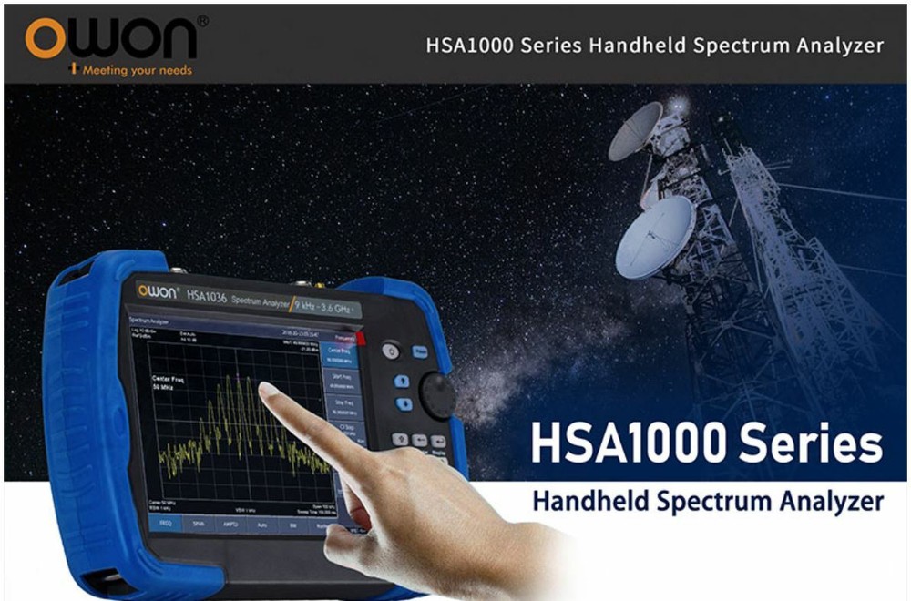 OWON HSA032-TG Handheld Spectrum Analyzer 3.2 GHz W GPS Tracking Generator +Case