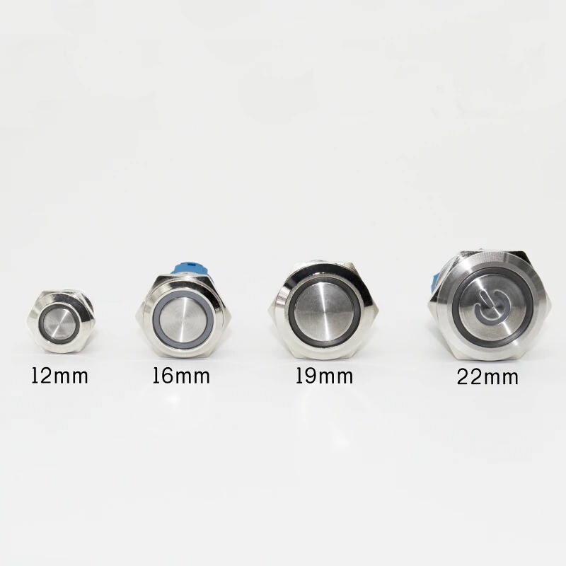 Metal Push Button Switch With Motherboard Cable 60cm LED PC Reset Power Switch