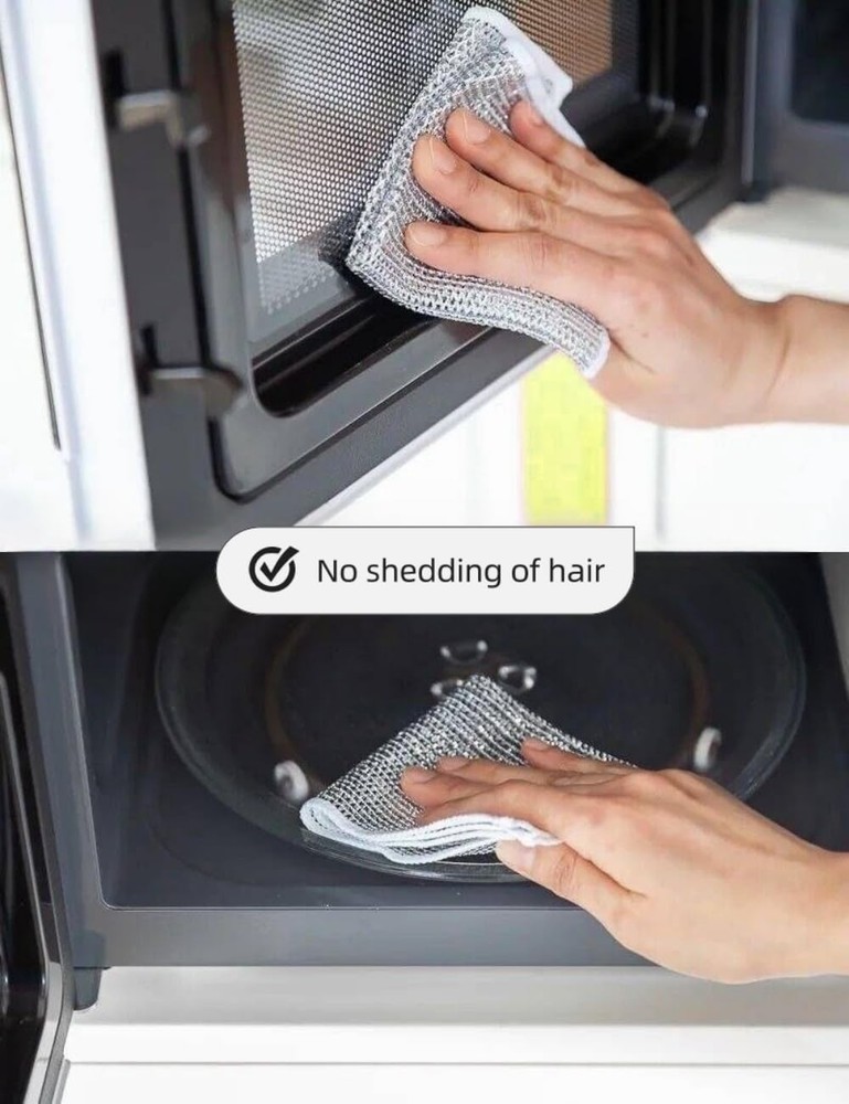 10Pack Multipurpose Wire Dishwashing Rag,Non-Scratch Wire Dishcloth Scrubbing...
