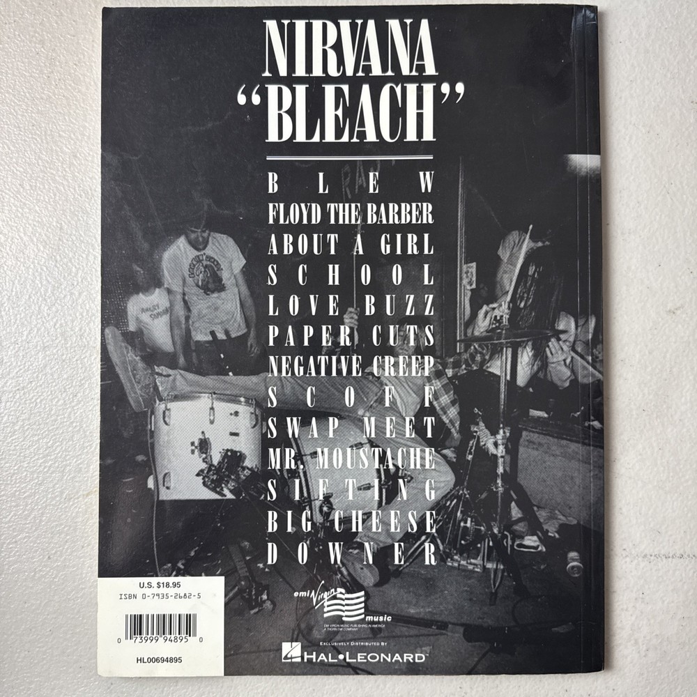 Nivana Bleach Guitar Book