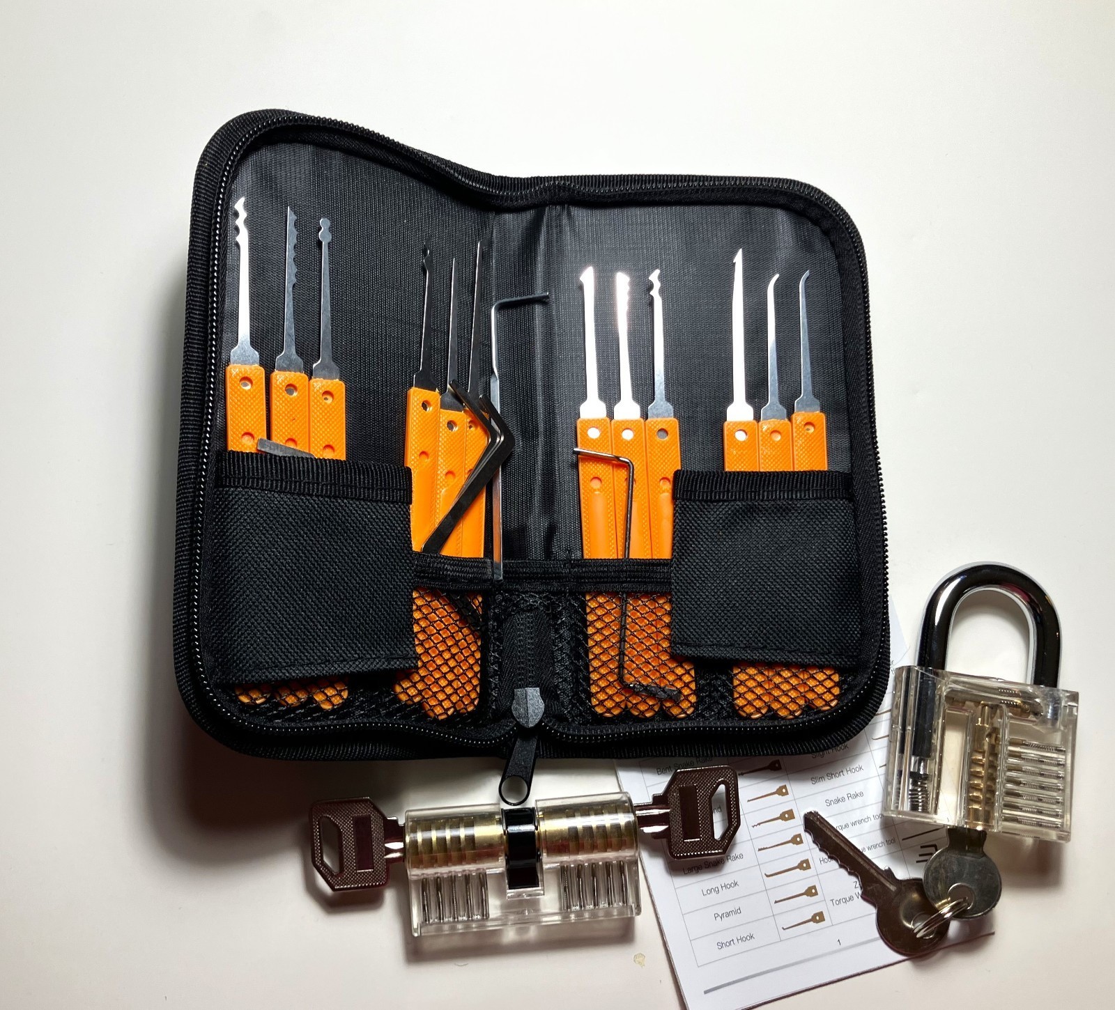 17 Pcs Set Lock Repair Tools, Practice Novice or Hobby Locksmith