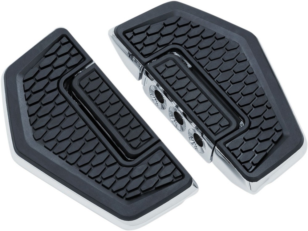 Kuryakyn Hex Folding Mini Floorboards Chrome For Harley 5908
