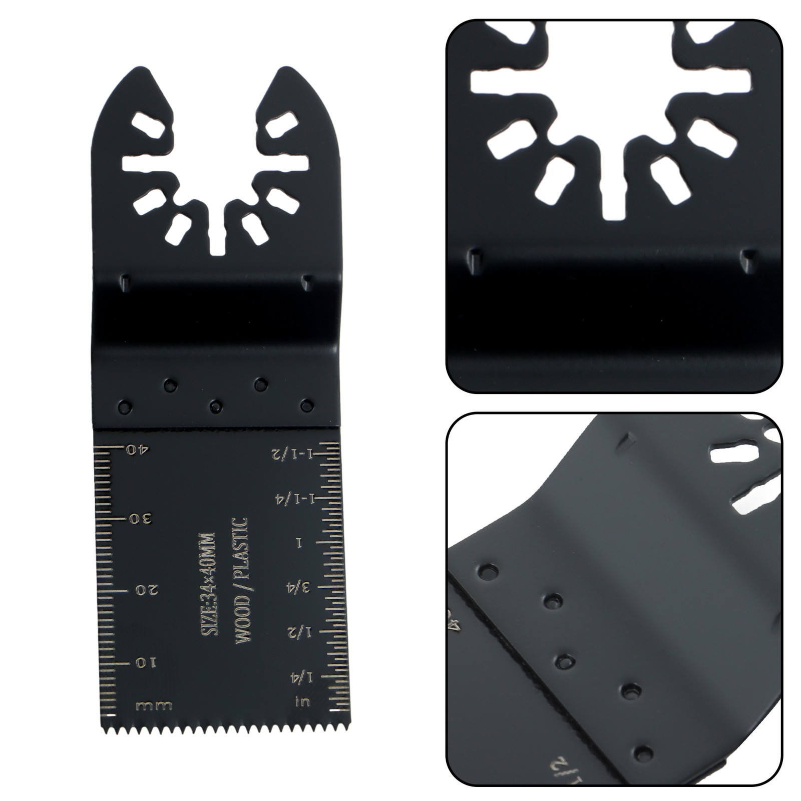 50 PCS Titanium Oscillating Tool Blades Curved Edge Oscillating Saw Blade Kit