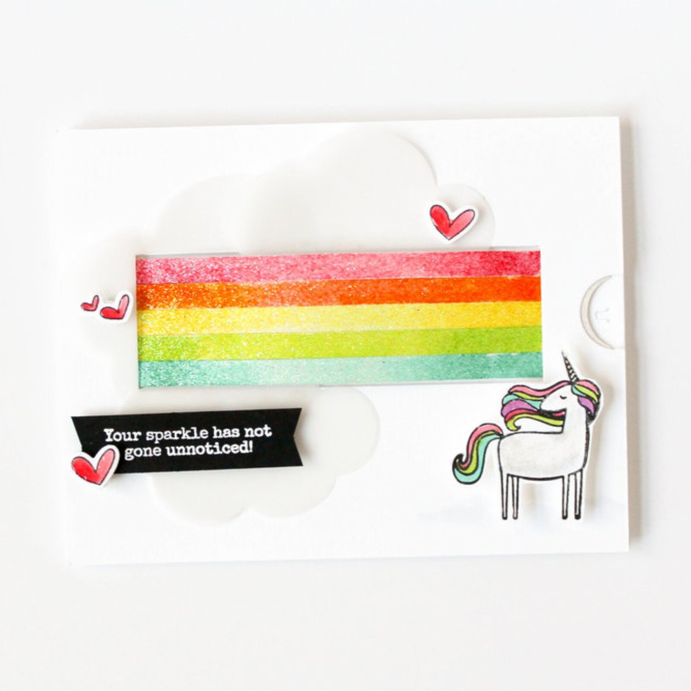 Rainbow Slider Cutting Dies – Interactive Card Clouds Star St. Patrick’s Day +