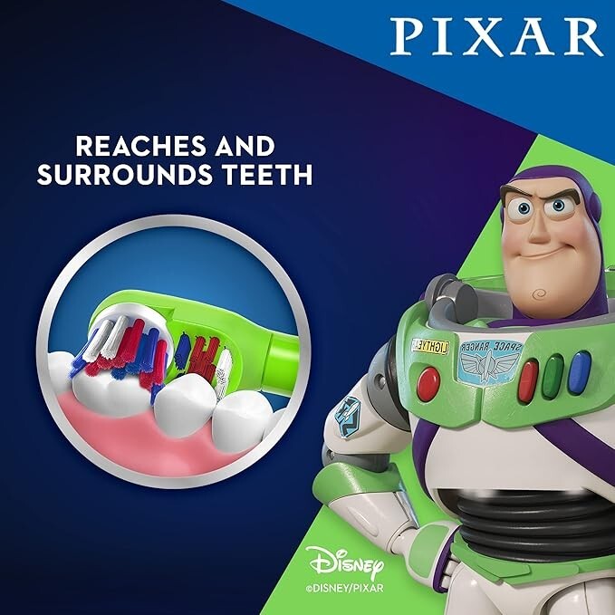 Oral-B Kid's Battery Toothbrush Featuring Disney's Buzz Lightyear, Soft Bristles