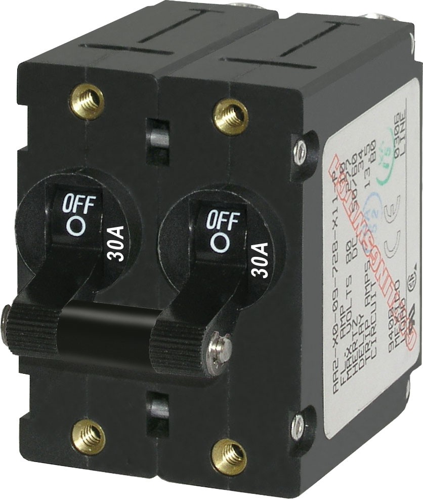 BLUE SEA CIRCUIT BREAKER AA2TOGGLE 30A BLK- 7237-BSS