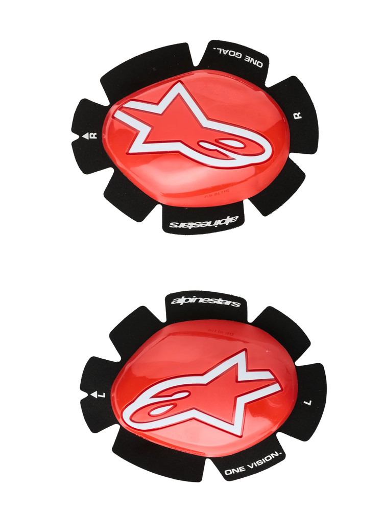 Alpinestars GP Plus Knee Sliders - Red/White (PAIR)