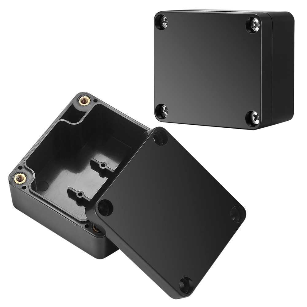 Project Box, 4 Pcs Electrical Junction 4 Small Boxes, black