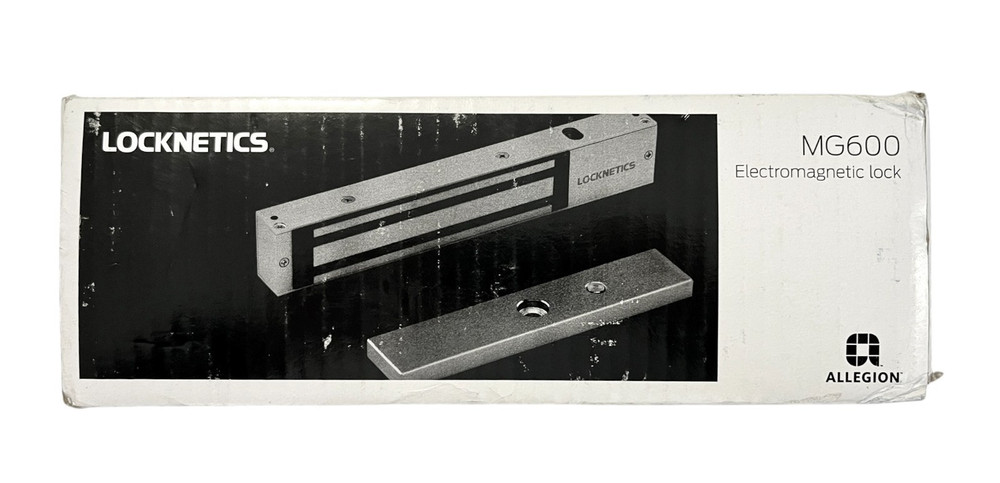 Locknetics Allegion MG600 Electromagnetic Lock 12/24 VDC w/Surface Mount Bracket