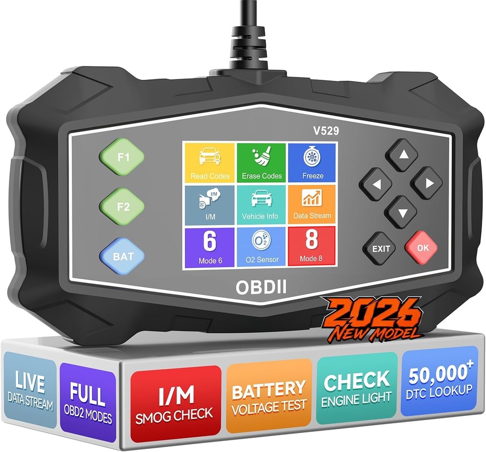 OBD2 Scanner Car Transmission Diagnostic Tool Report Code Reader Battery Tester