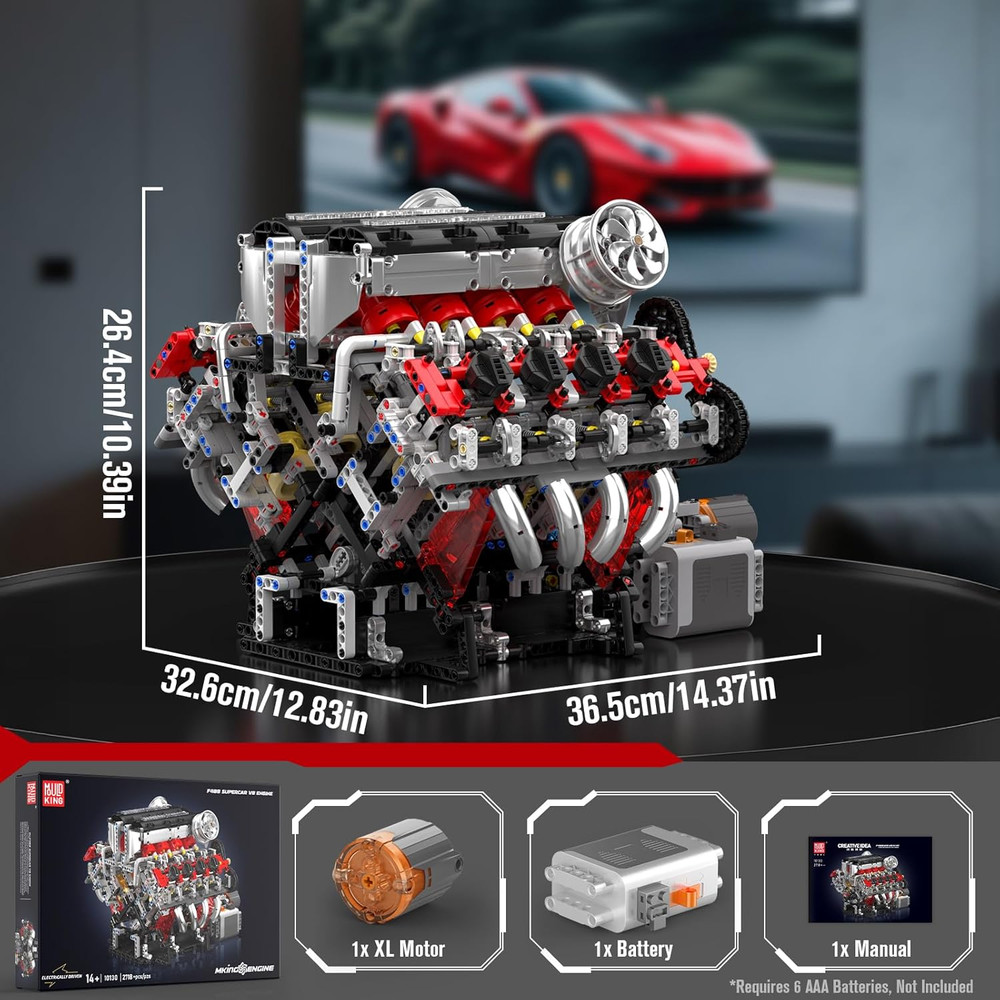 10130 V8 Engine Model kit That Runs - Build Your Own STEM V8 Model Engine for