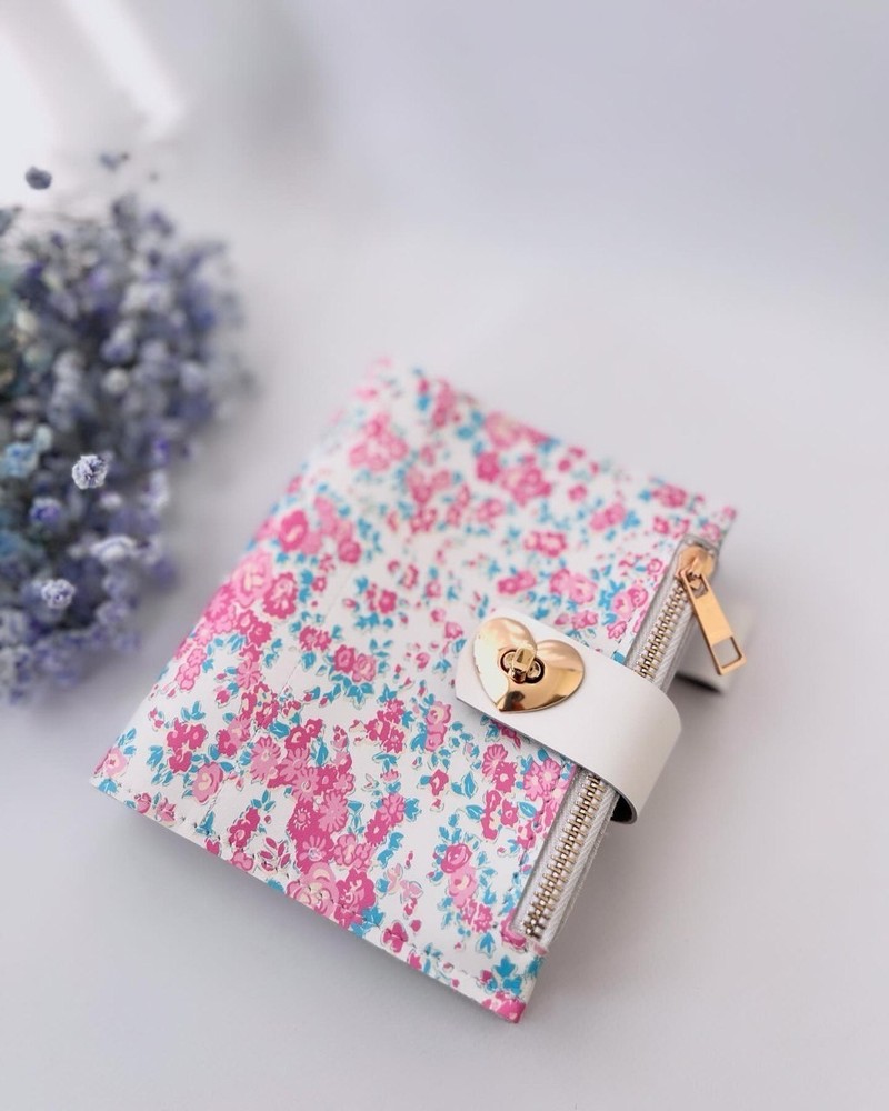 Leather notebook cover A7 2 rings binder mini wallet. Dated 2026 planner gift.