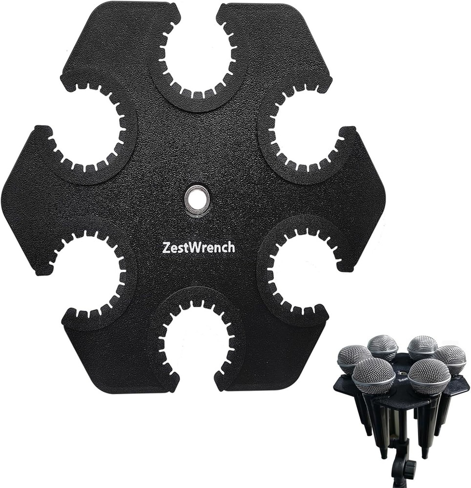 Microphone Holder Multi Mic Holder for Wired and Wireless Mics Multiple Micro...