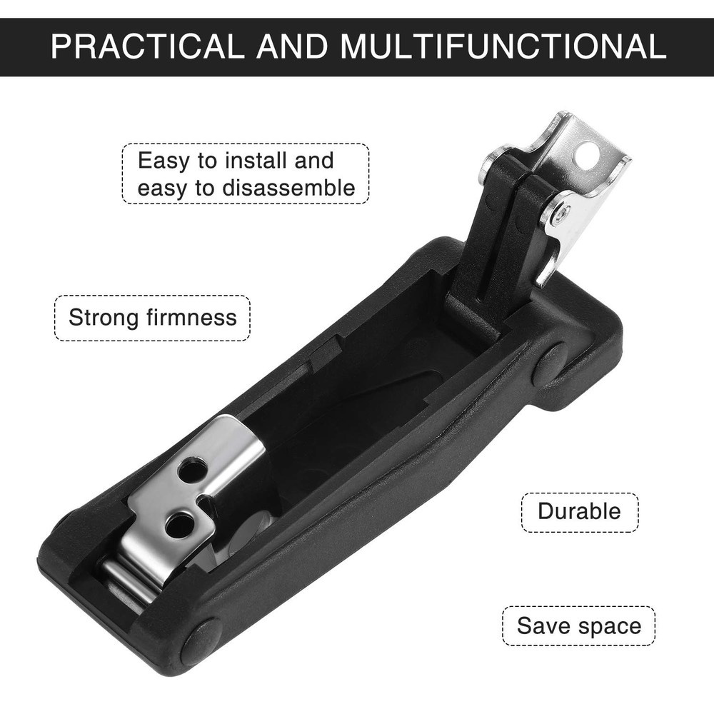 2 Pieces Rubber Latch Flexible Front Storage Rack 4 Inch with Hole, Over...