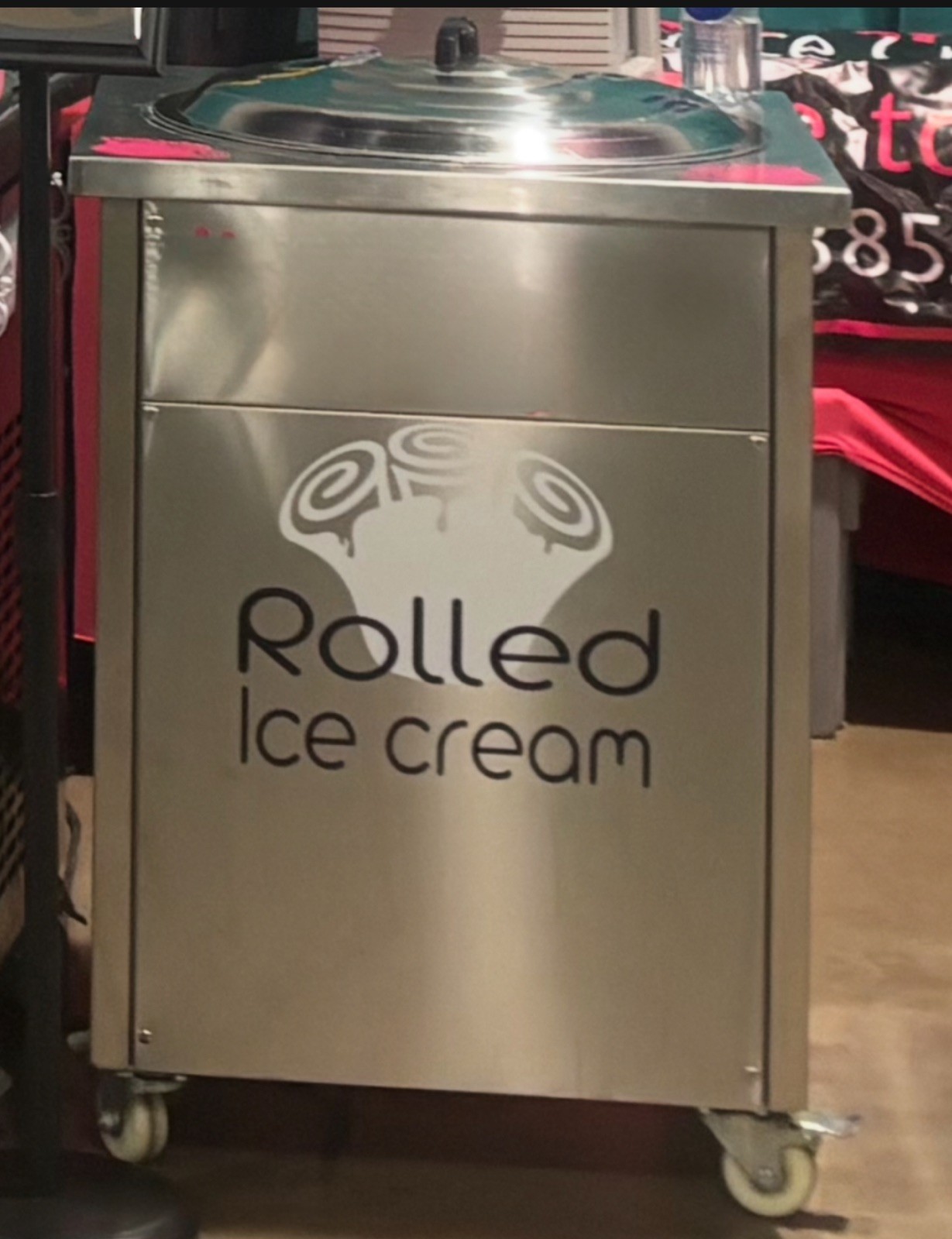 Rolled ice cream machine single pan