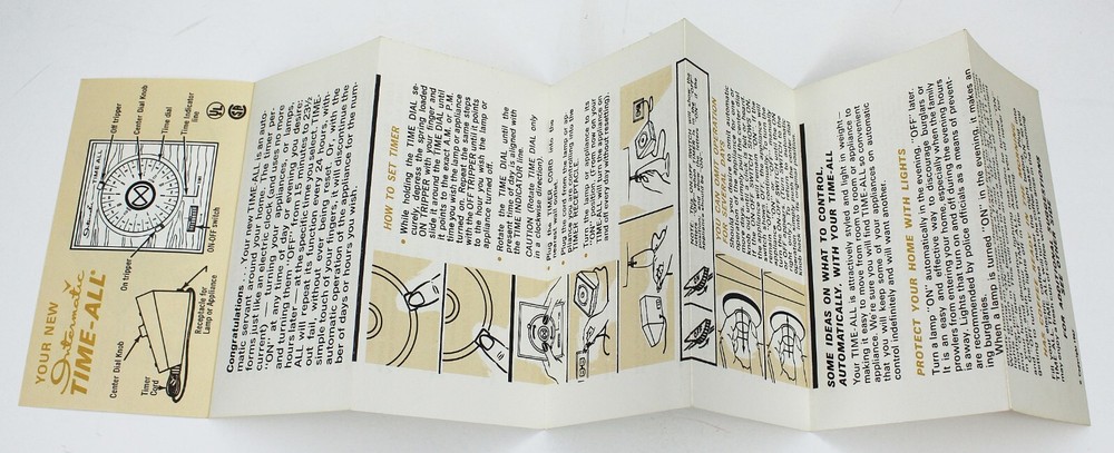 1967 INTERMATIC TIME-ALL Timer Instruction Brochure User Manual Illustrated