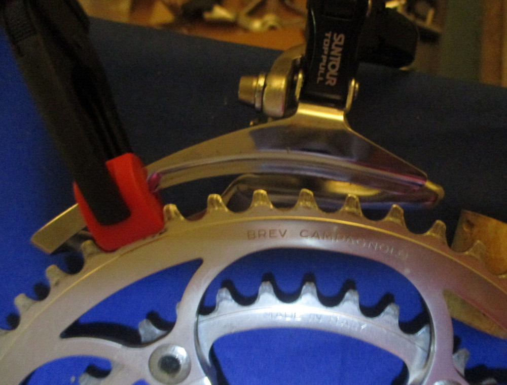Sun Tour top pull front derailleur Very good condition 34.9 Large C-ring capable