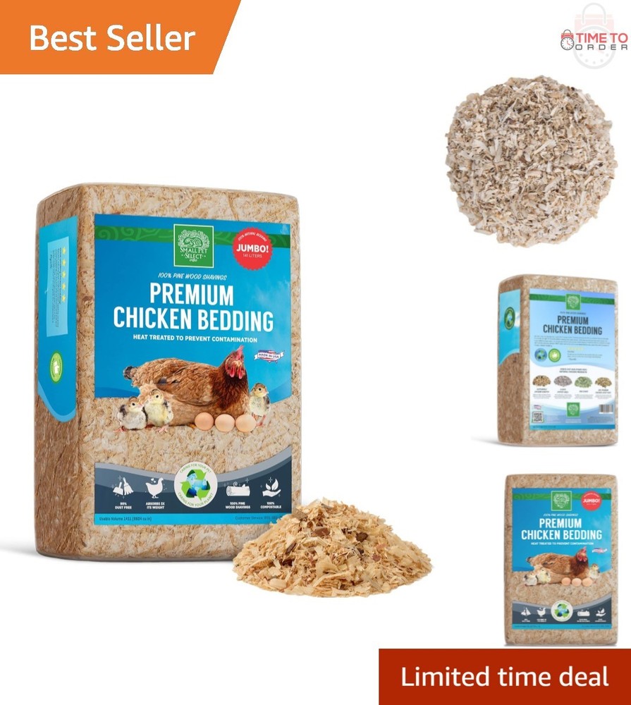 Pine Shavings Chicken Bedding 141L Dust-Free Natural Coop Nesting Material