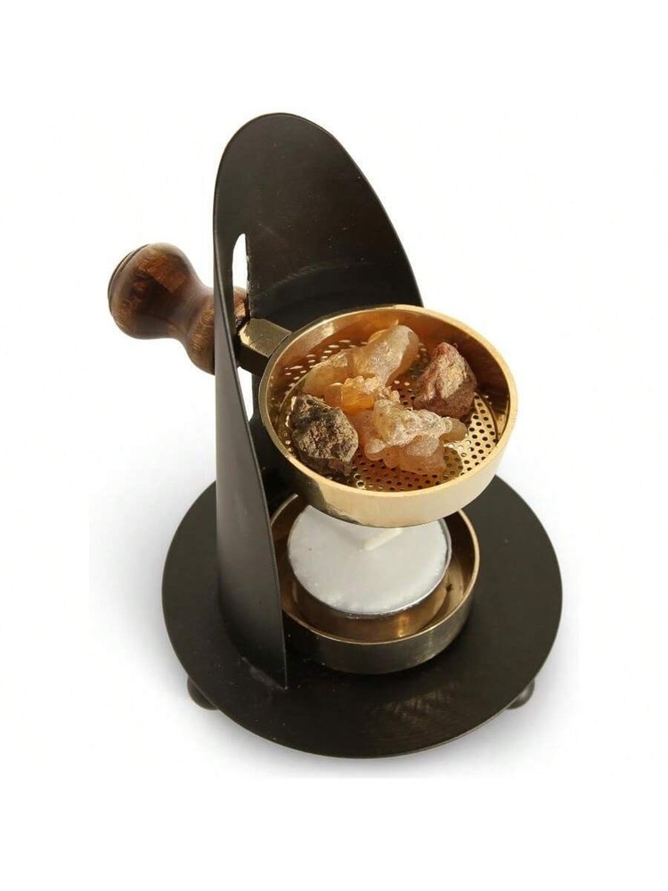 Black & Gold Incense Burner, Adjustable Home Decor