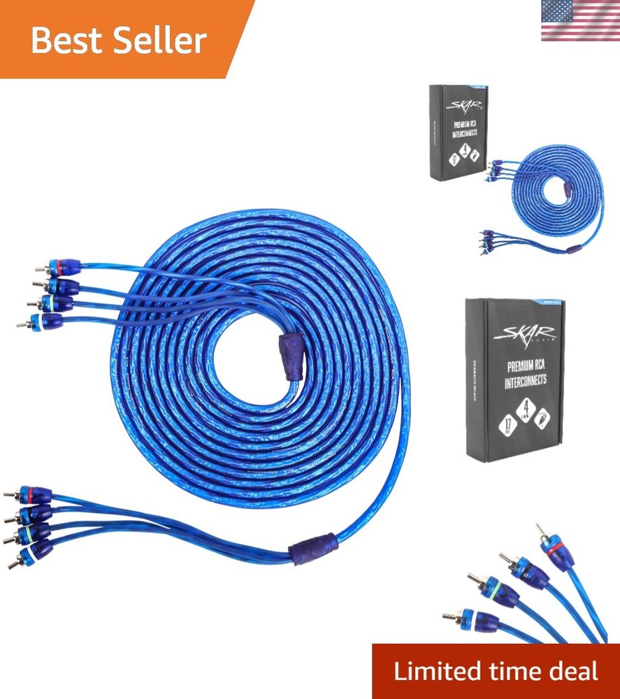 17-Foot 4-Channel Twisted Pair RCA Interconnect Cable - -
