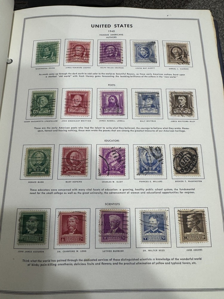 US Liberty Stamp Album 1978 H.E. Harris - Mix of Used/Unused Stamps