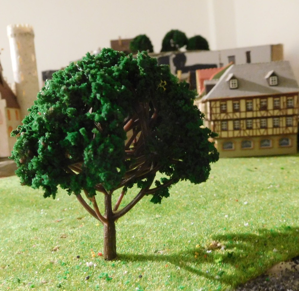 5 Dark Green Trees, 80mm Tall
