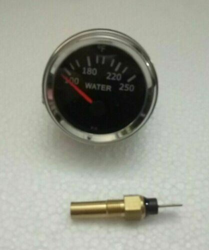 2" /52mm Electrical Temperature Gauge - Black Face Chrome