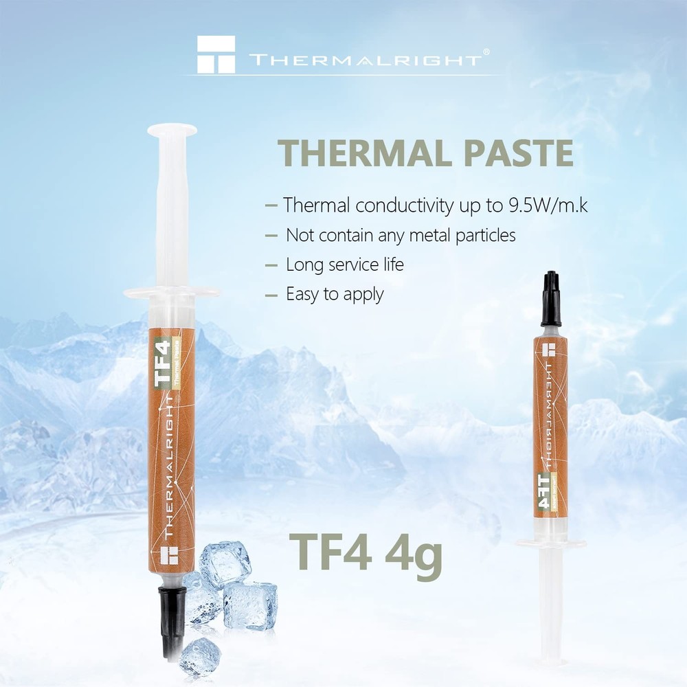 TF4 4g Thermal Paste, 9.5W/MK, High Conductivity, Cooling, CPU, GPU, Paste