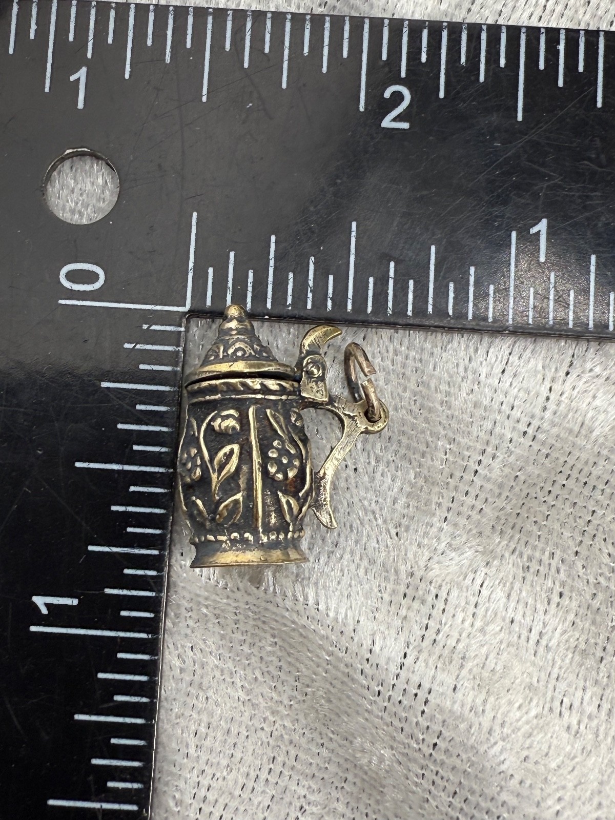 Vintage German Beer Stein Charm 835 Silver