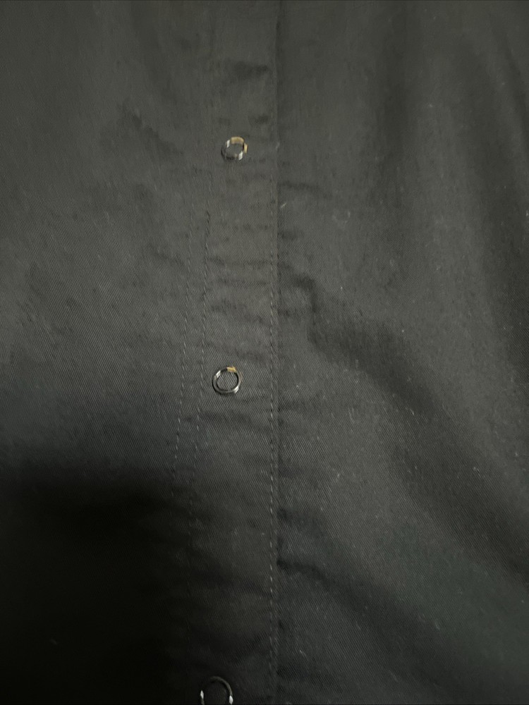 Cherokee Workwear Black Snap Button Lab Coat XL