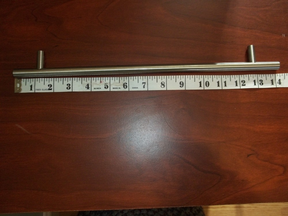 Top Knobs M433 -- 11 11/32" c-c Brushed Satin Nickel BAR Cabinet Pull Handle