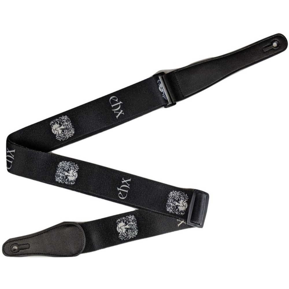Electro-Harmonix EHX Ram's Head Logo Guitar Strap, Black