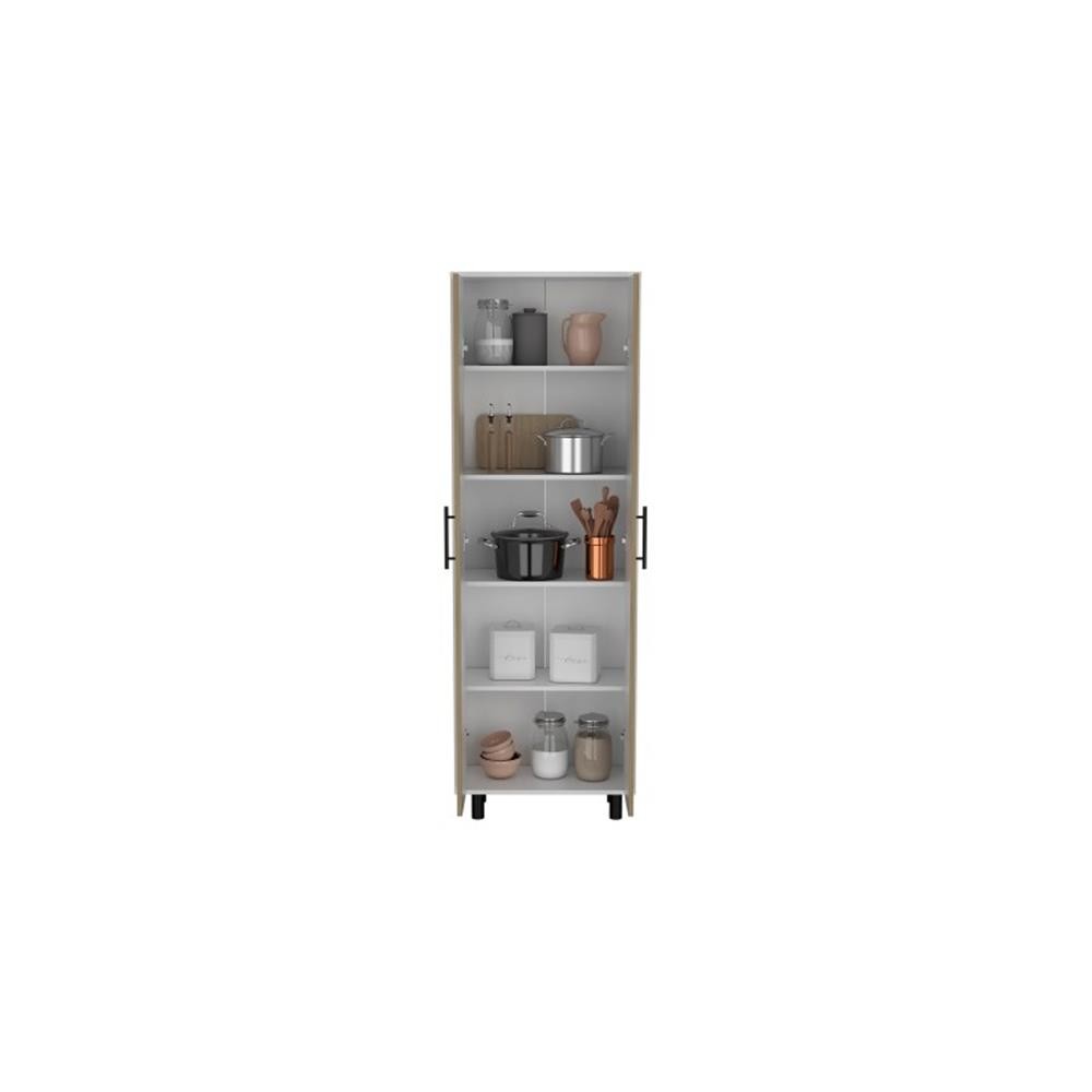 Pemberly Row Contemporary Multistorage Engineered Wood Macadamia