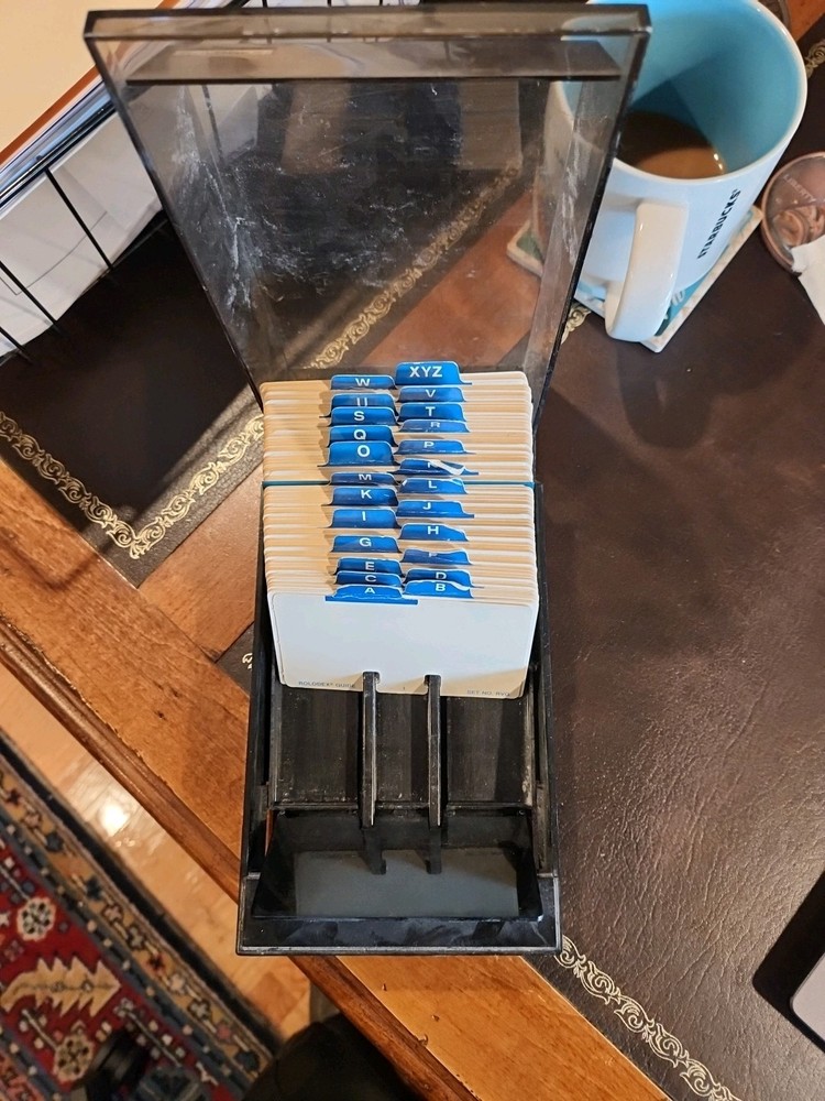 Vintage Rolodex Covered Card File