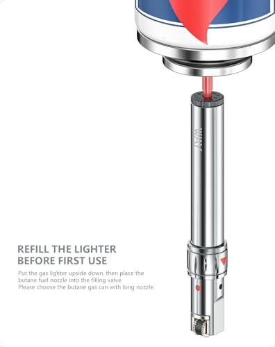VVAY Soft Flame Butane Refillable Lighter - Adjustable Flame, Portable Pocket