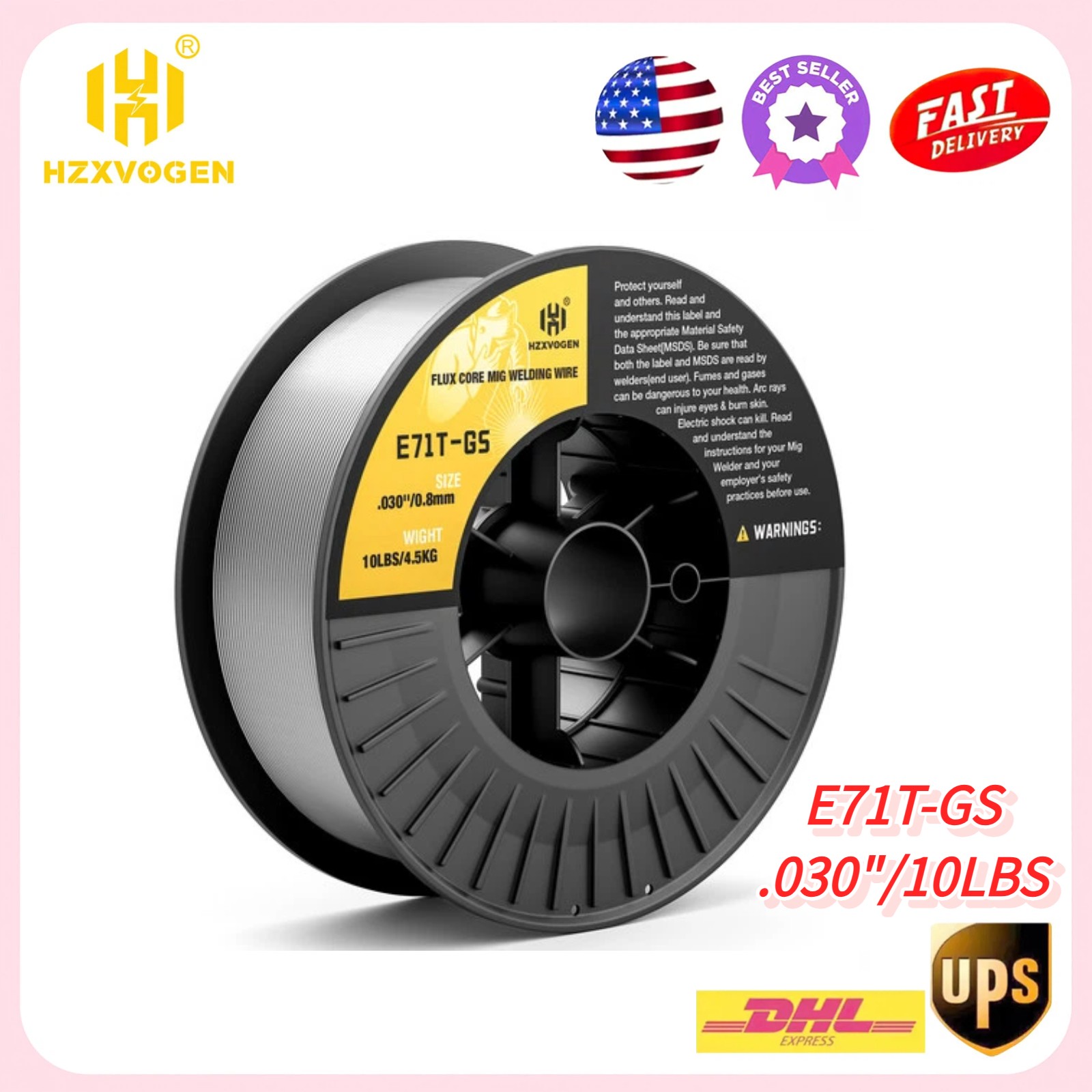 10lbs/0.030in Flux Core Welding Wire Flux Mig Welder Welding Wire Low Spatter US