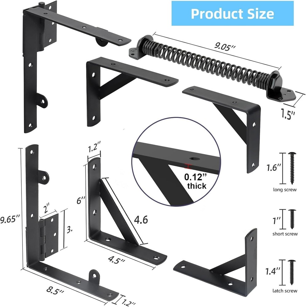 Fence Gate Kit Gate Hardware Anti Sag Gate Kit Gate Frame Cornor Brackets 1 Set