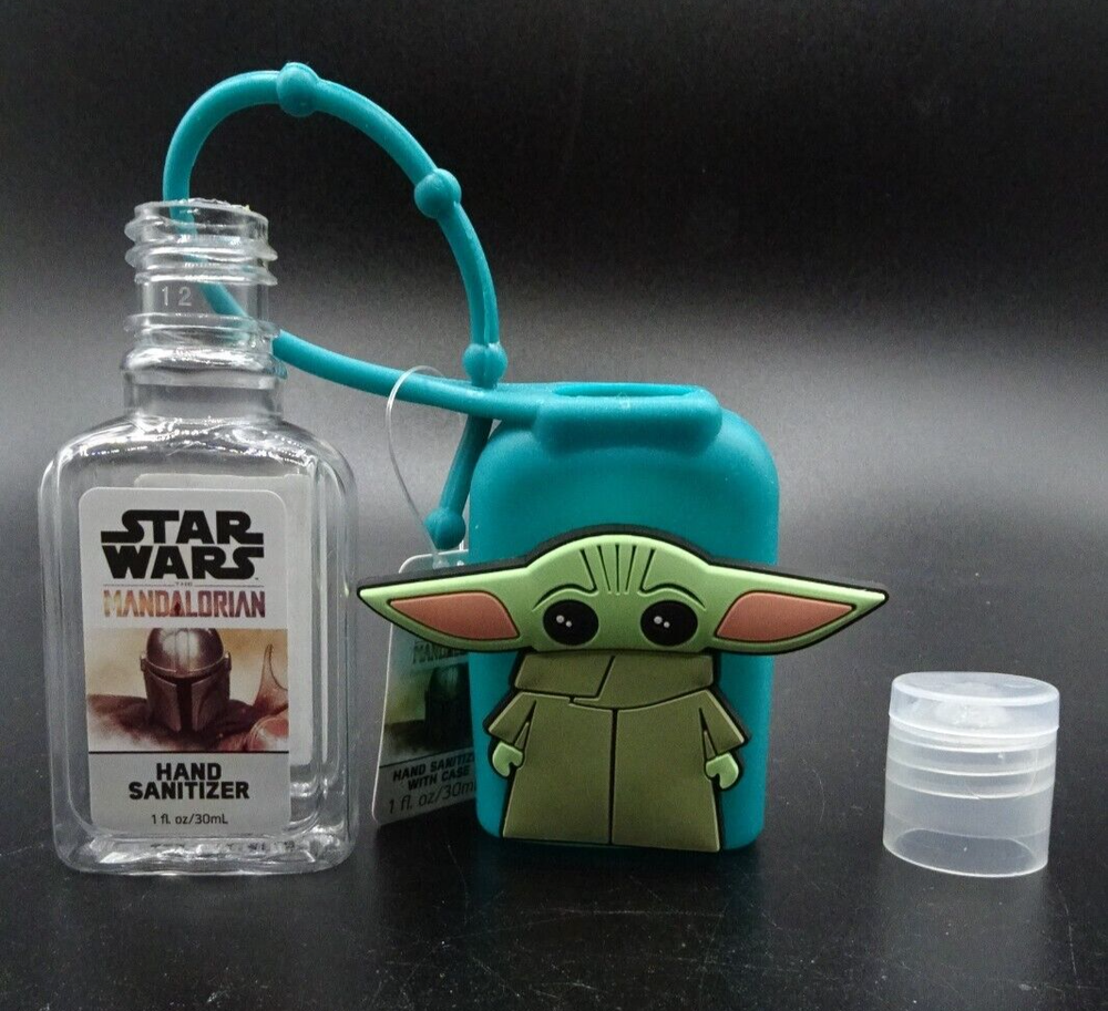 Star Wars "Grogu" Teal Hand Sanitizer Holder & EMPTY Bottle REUSEable/ReFillable