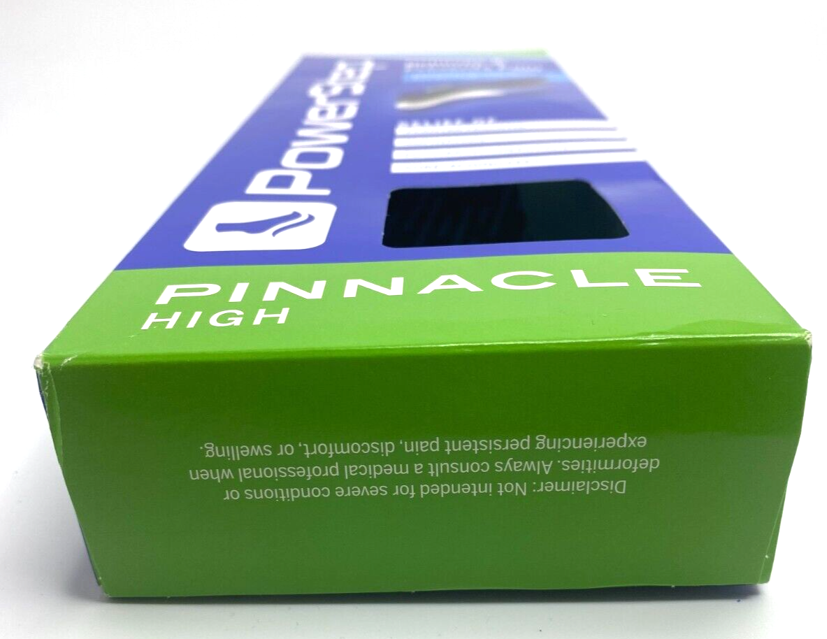 Powerstep Full Length Orthotics Arch Heel Support Insole PINNACLE HIGH Size - E