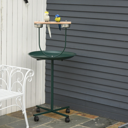 NEW✨Rolling T-Bracket Bird Training Activity Playground With Perch