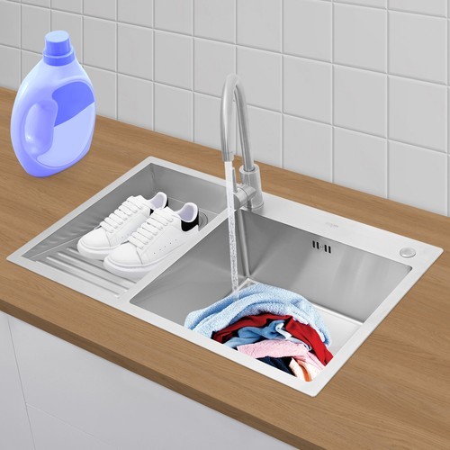 Double Bowl Laundry Utility Sink Rectangular Sink Laundry Sink Stainless Steel
