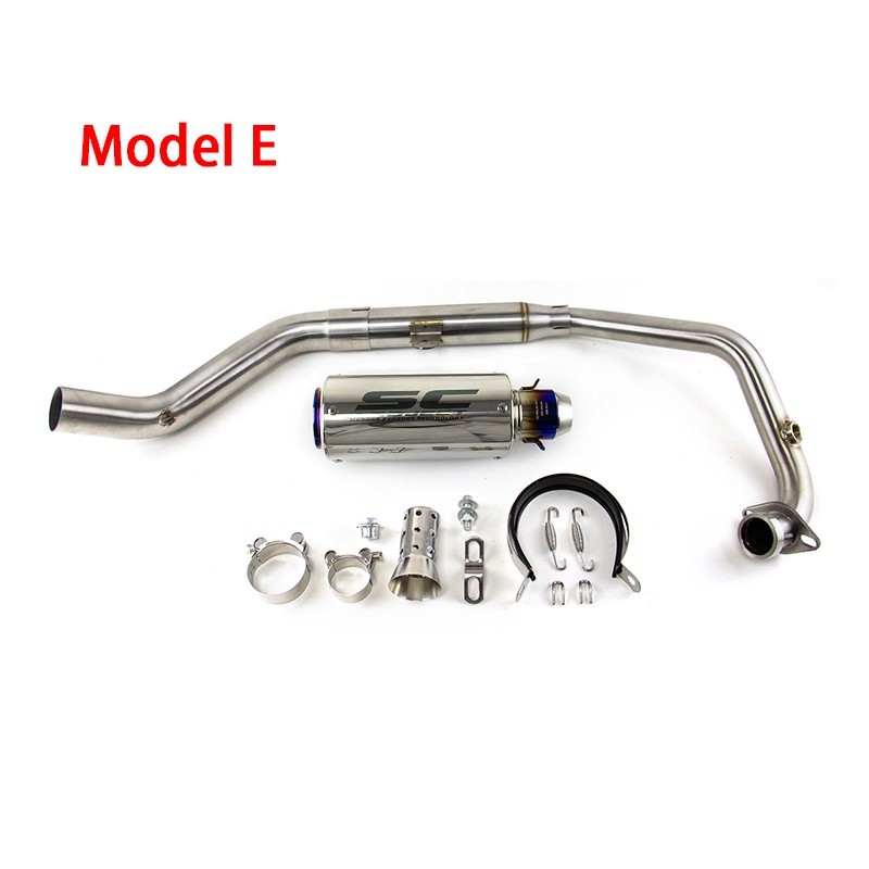 Black Muffler Exhaust Front Pipe Full System For CF-Moto 300NK 300SR 300SS 250SR