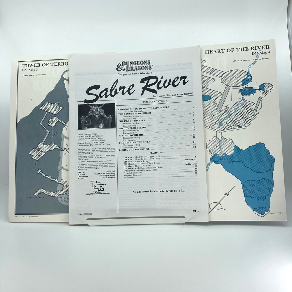 Sabre River - Adventure Module - D&D Dungeons and Dragons M1637