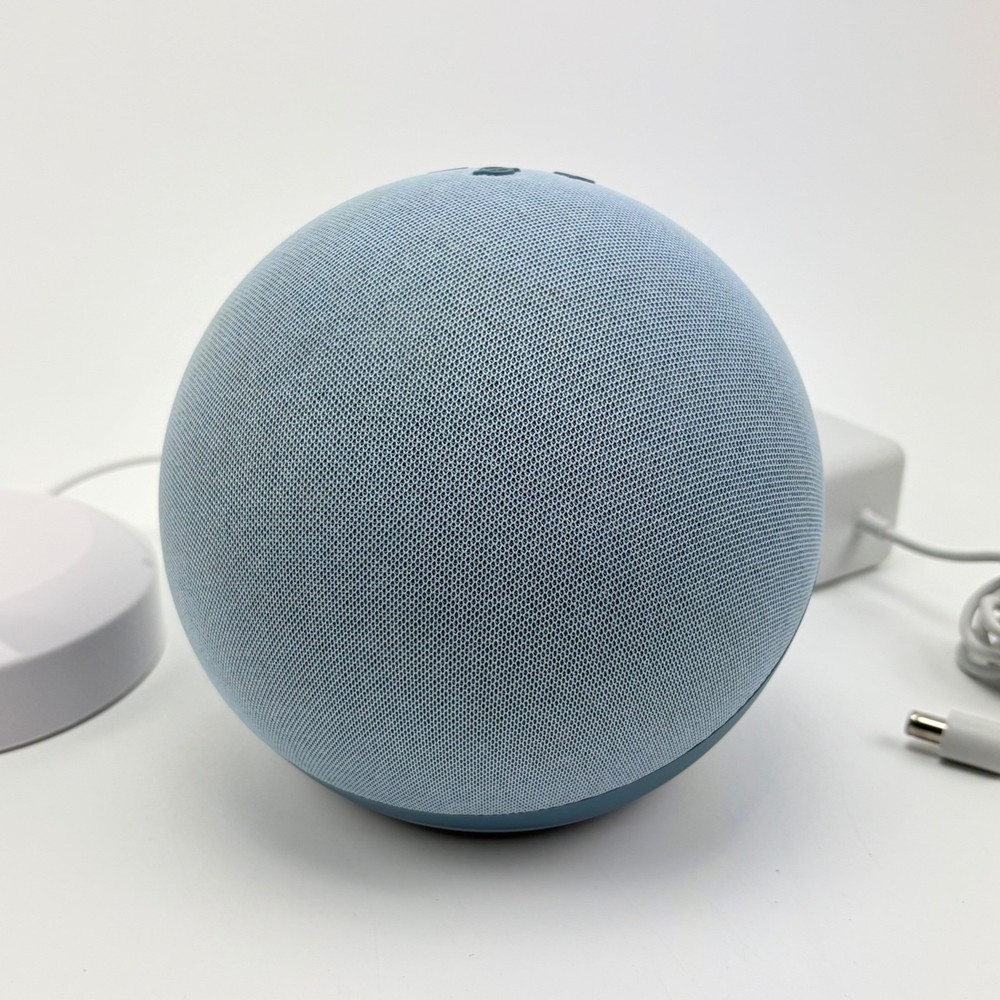 Amazon Echo 4th Gen Twilight Blue Smart Speaker with Liboer E4 Battery Base Lot
