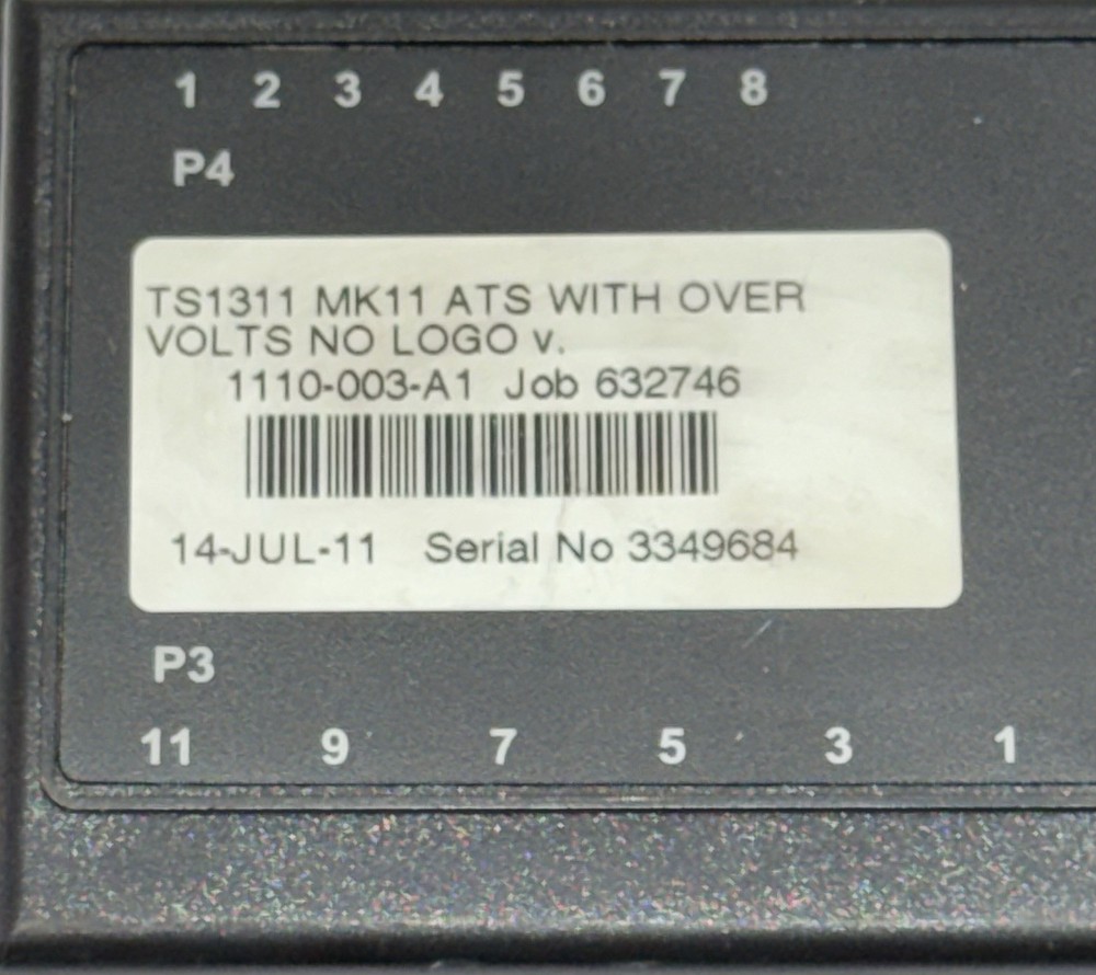 Cummins Automatic Transfer Switch TS1311 MK11 1110-003-A1