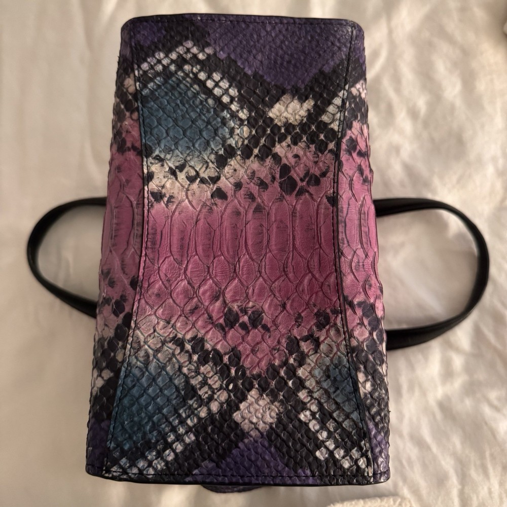 Coach Crosby Multi-Color Python Mini Crossbody Bag Satchel Vtg Strap Included