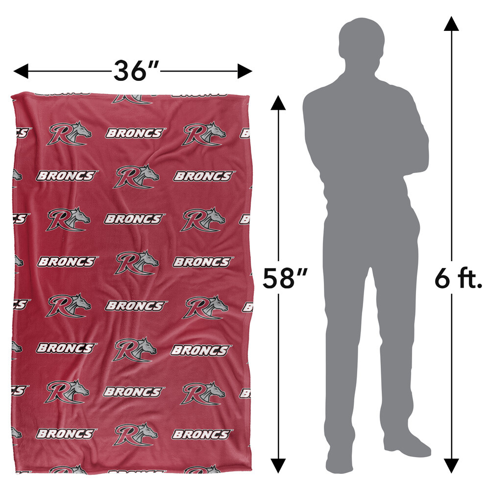 Rider University Logo Pattern Silky Touch Super Soft Throw Blanket