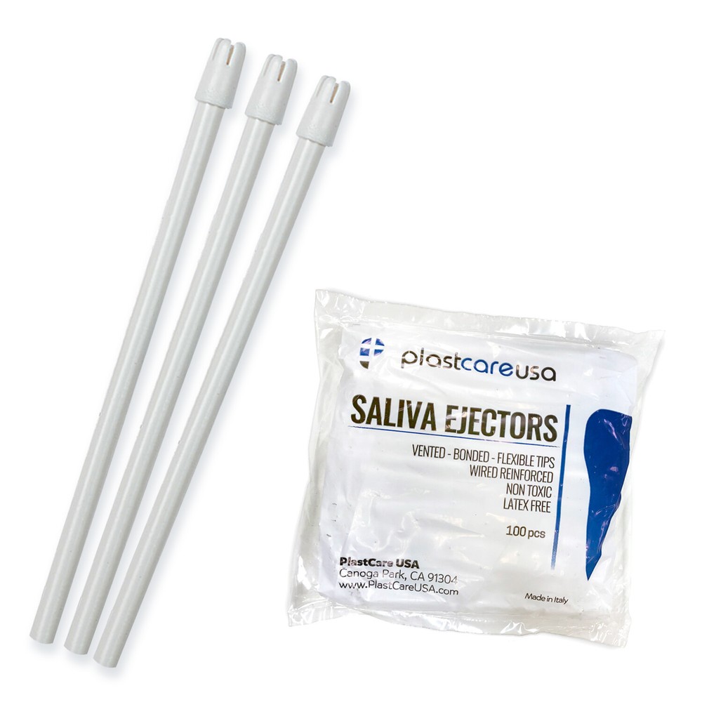 400 (4 Bag) Saliva Ejectors Ejector White Dental Disposable Suction Tips
