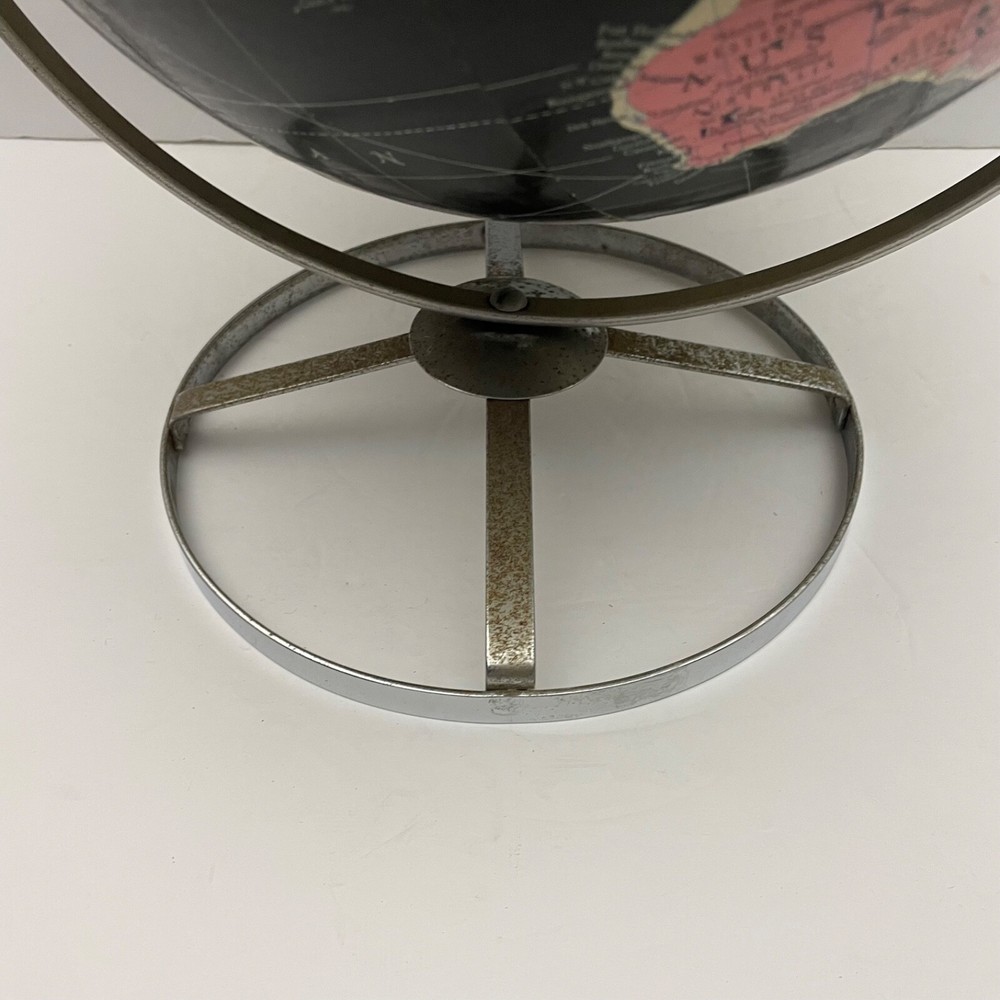 Vintage Replogle Black Globe Chrome 12" Diameter 1957-64